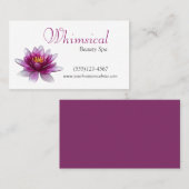 Elegant Simple Lotus Flower Beauty Spa Visitekaartje (Voorkant / Achterkant)