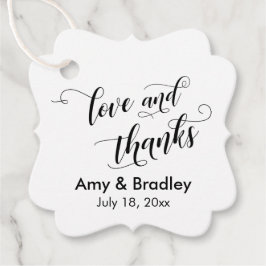 Elegant, Simple Love and Bedankt Wedding Bedankjes Labels