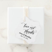 Elegant, Simple Love and Bedankt Wedding Bedankjes Labels (In situ)