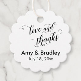 Elegant, Simple Love and Bedankt Wedding Bedankjes Labels
