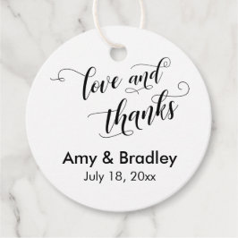 Elegant, Simple Love and Bedankt Wedding Bedankjes Labels
