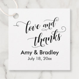 Elegant, Simple Love and Bedankt Wedding Bedankjes Labels