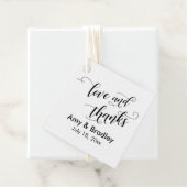 Elegant, Simple Love and Bedankt Wedding Bedankjes Labels (In situ)