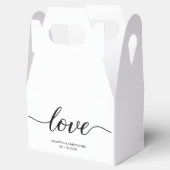 Elegant Simple Love Script Weddenschap, aangepast Bedankdoosjes (Geopend)
