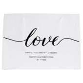 Elegant Simple Love Script Weddenschap, aangepast Groot Cadeauzakje (Voorkant)