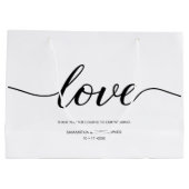 Elegant Simple Love Script Weddenschap, aangepast Groot Cadeauzakje (Achterkant)