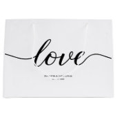 Elegant Simple Love Script Weddenschap, aangepast Groot Cadeauzakje (Voorkant)