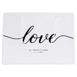 Elegant Simple Love Script Weddenschap, aangepast  Groot Cadeauzakje