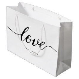 Elegant Simple Love Script Weddenschap, aangepast  Groot Cadeauzakje