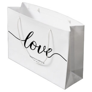 Elegant Simple Love Script Weddenschap, aangepast  Groot Cadeauzakje