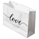 Elegant Simple Love Script Weddenschap, aangepast  Groot Cadeauzakje (Voorkant Gekanteld)