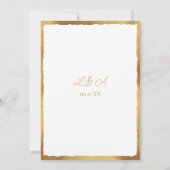 Elegant Simple Luxe Gold Edge Wedding Uitnodiging (Achterkant)