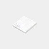 Elegant Simple Marble Stone Grey Name Monogram Post-it® Notes (Schuin)