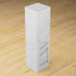 Elegant Simple Marble Stone Grey Name Monogram Wijn<br><div class="desc">Als u nog meer aanpassingen nodig hebt,  kunt u mij op yellowfebstudio@gmail.com vrij klikken.</div>