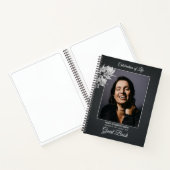 Elegant Simple Memorial Service Foto Guest Book Notitieboek (Binnen)