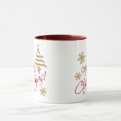 Elegant Simple Merry-kerstcadeau Mok (Midden)