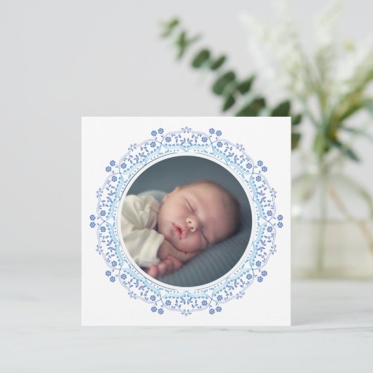 Elegant Simple Minimal Photo Baby Blue (Staand voorkant)