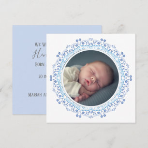 Elegant Simple Minimal Photo Baby Blue