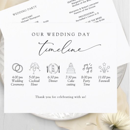 Elegant Simple, Minimal Wedding Chronologie, Progr