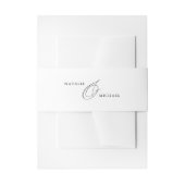 Elegant Simple Minimalist Ampersand Names Wedding Uitnodigingen Wikkel (Voorkant Voorbeeld)