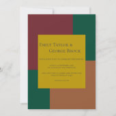 Elegant Simple Minimalist Colorful Modern Wedding Kaart (Voorkant)