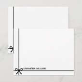 Elegant Simple Minimalist Girly Monogram Name Notitiekaartje (Voorkant / Achterkant)