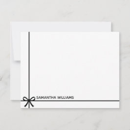Elegant Simple Minimalist Girly Monogram Name Notitiekaartje