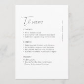 Elegant Simple Minimalist Modern Wedding Menu (Voorkant)