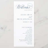 Elegant Simple Minimalist Modern Wedding Programmakaart (Voorkant)
