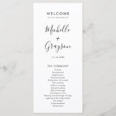 Elegant Simple Minimalist Modern Wedding Programmakaart (Voorkant)