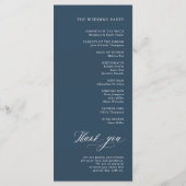 Elegant Simple Minimalist Modern Wedding Programmakaart (Achterkant)