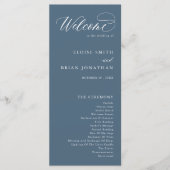 Elegant Simple Minimalist Modern Wedding Programmakaart (Voorkant)