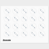 Elegant Simple Minimalist Modern Wedding Ronde Sticker (Vel)