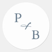 Elegant Simple Minimalist Modern Wedding Ronde Sticker (Voorkant)