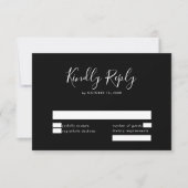 Elegant Simple Minimalist Modern Wedding RSVP Kaartje (Voorkant)