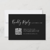 Elegant Simple Minimalist Modern Wedding RSVP Kaartje (Voorkant)