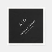 Elegant Simple Minimalist Modern Wedding Servet (Voorkant)