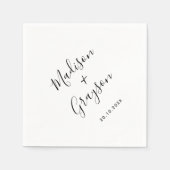 Elegant Simple Minimalist Modern Wedding Servet (Voorkant)