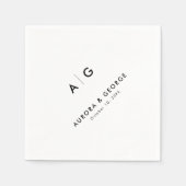 Elegant Simple Minimalist Modern Wedding Servet (Voorkant)