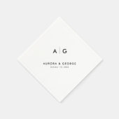 Elegant Simple Minimalist Modern Wedding Servet (Hoek)