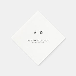 Elegant Simple Minimalist Modern Wedding Servet