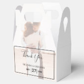 Elegant Simple Minimalist Photo Wedding Bedankdoosjes (Geopend)