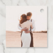 Elegant Simple Minimalist Photo Wedding Bedankjes Labels (Achterkant)