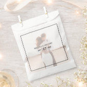 Elegant Simple Minimalist Photo Wedding Bedankzakje (Geknipt)