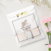 Elegant Simple Minimalist Photo Wedding Bedankzakje (Gezegeld)