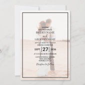Elegant Simple Minimalist Photo Wedding Kaart (Voorkant)