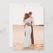 Elegant Simple Minimalist Photo Wedding Kaart (Achterkant)