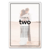 Elegant Simple Minimalist Photo Wedding Kaart (Achterkant)