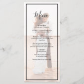 Elegant Simple Minimalist Photo Wedding Menu (Voorkant)