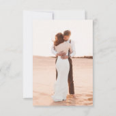 Elegant Simple Minimalist Photo Wedding RSVP Kaartje (Achterkant)